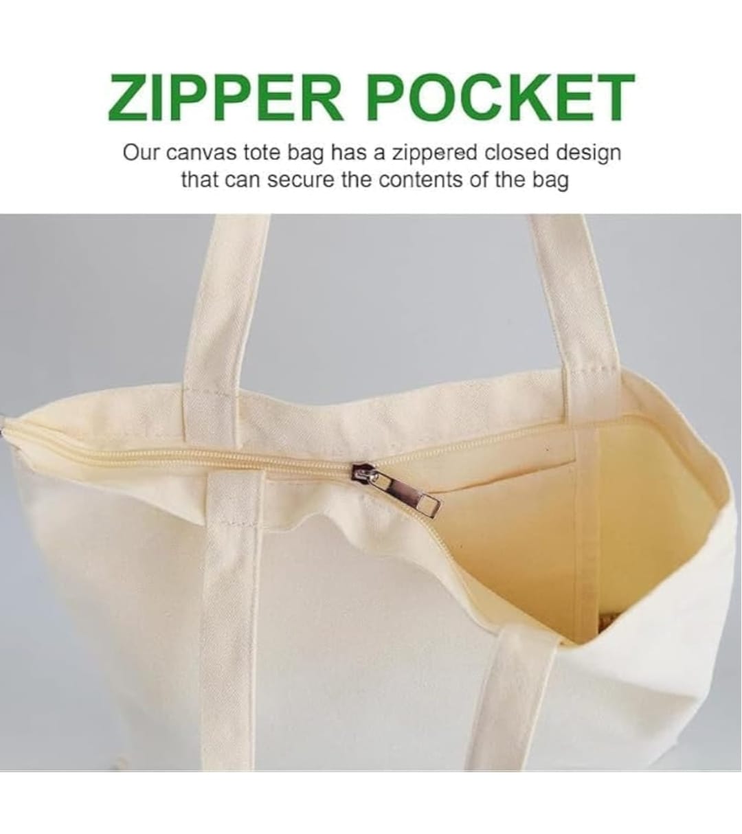 NATURAL TOTE BAGS | PURE COTTON ORGANIC ECO-FRIENDLY BAGS